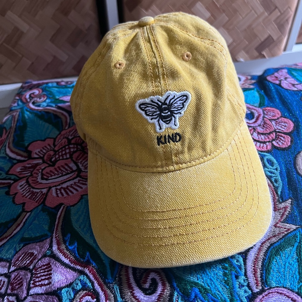Bee Kind 100% Cotton hat with adjustable strap